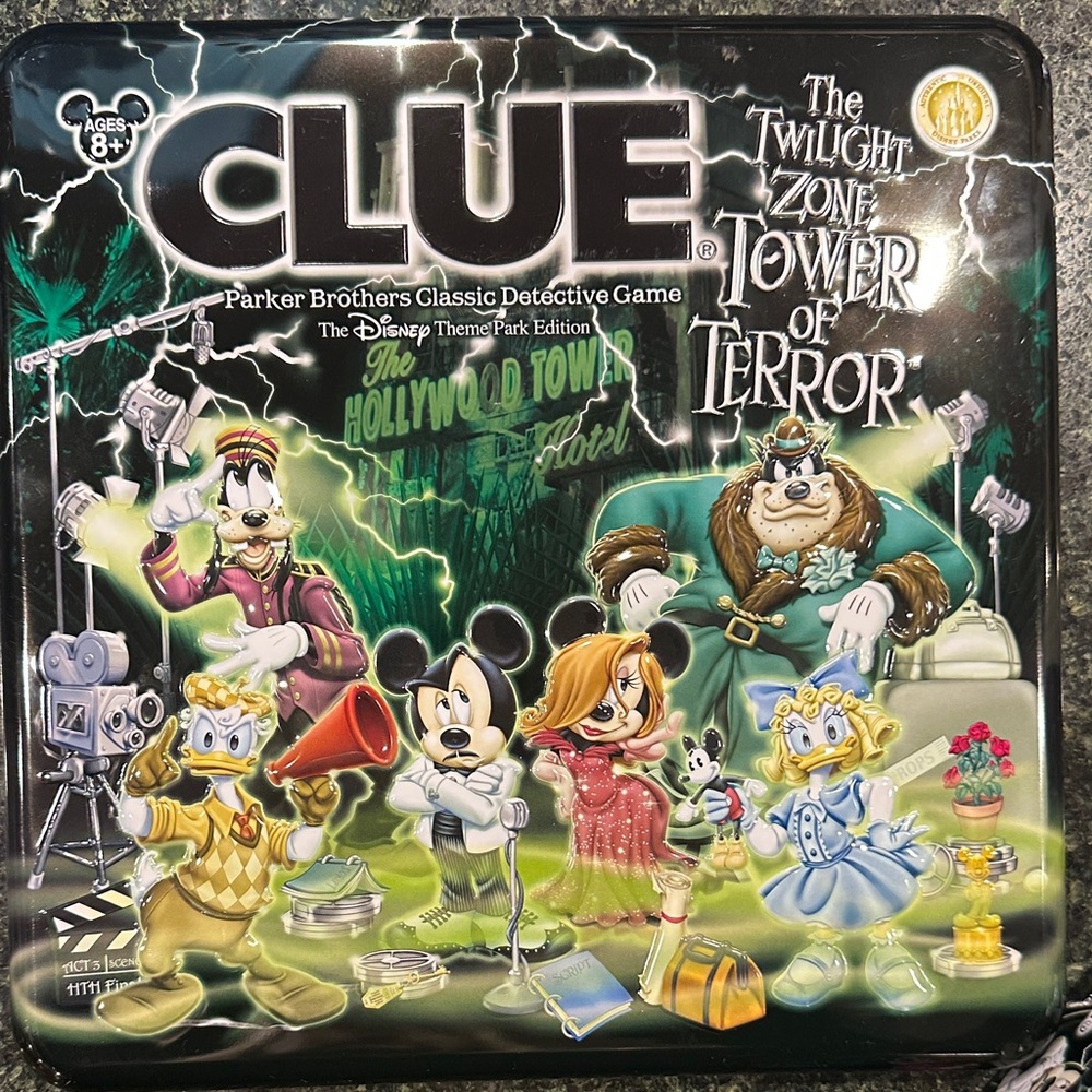 Disney Clue Twilight Zone Tower of Terror board Game replacement pieces read